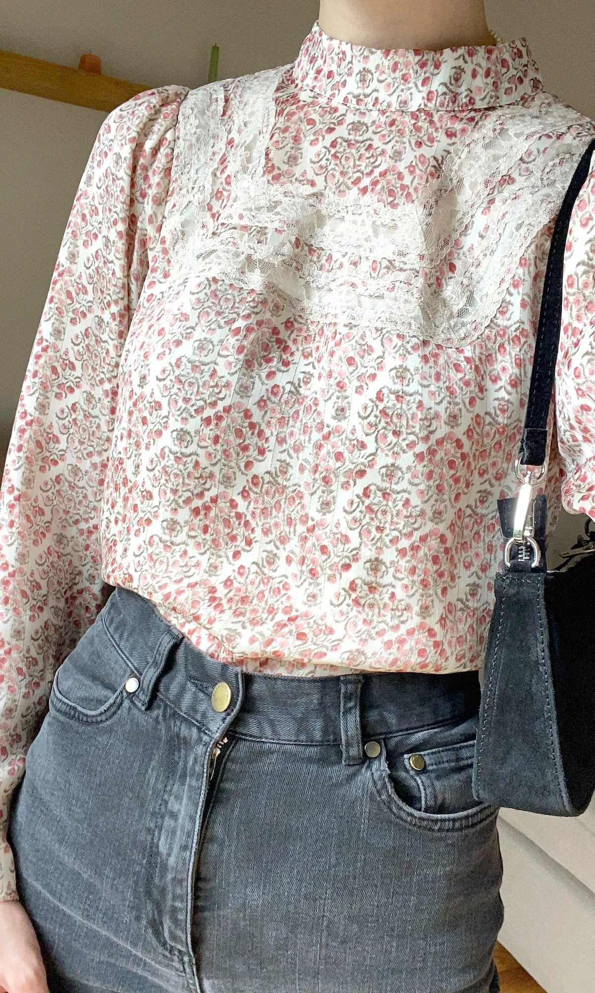 Alisson Lace Inset Lurex Threaded Blouse