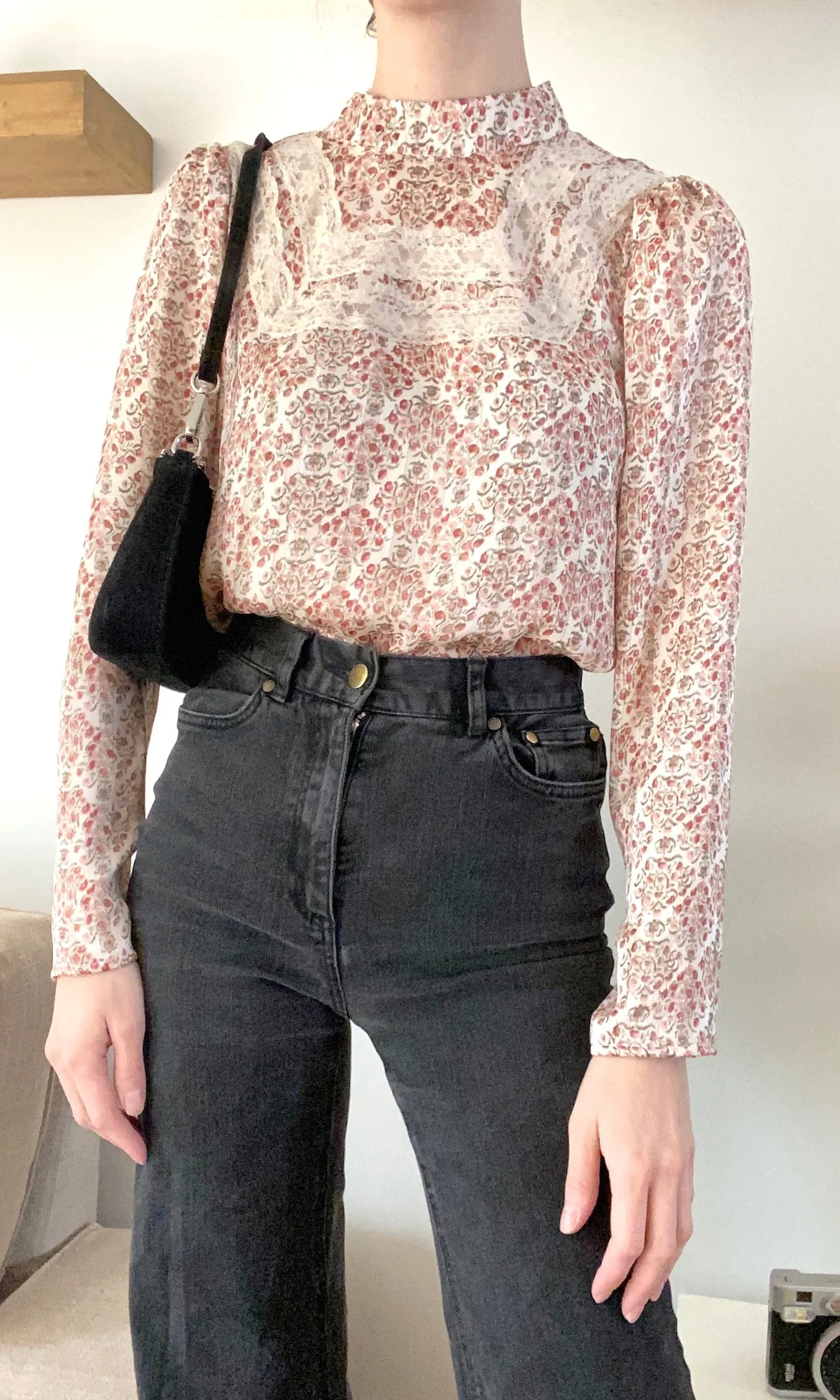 Alisson Lace Inset Lurex Threaded Blouse