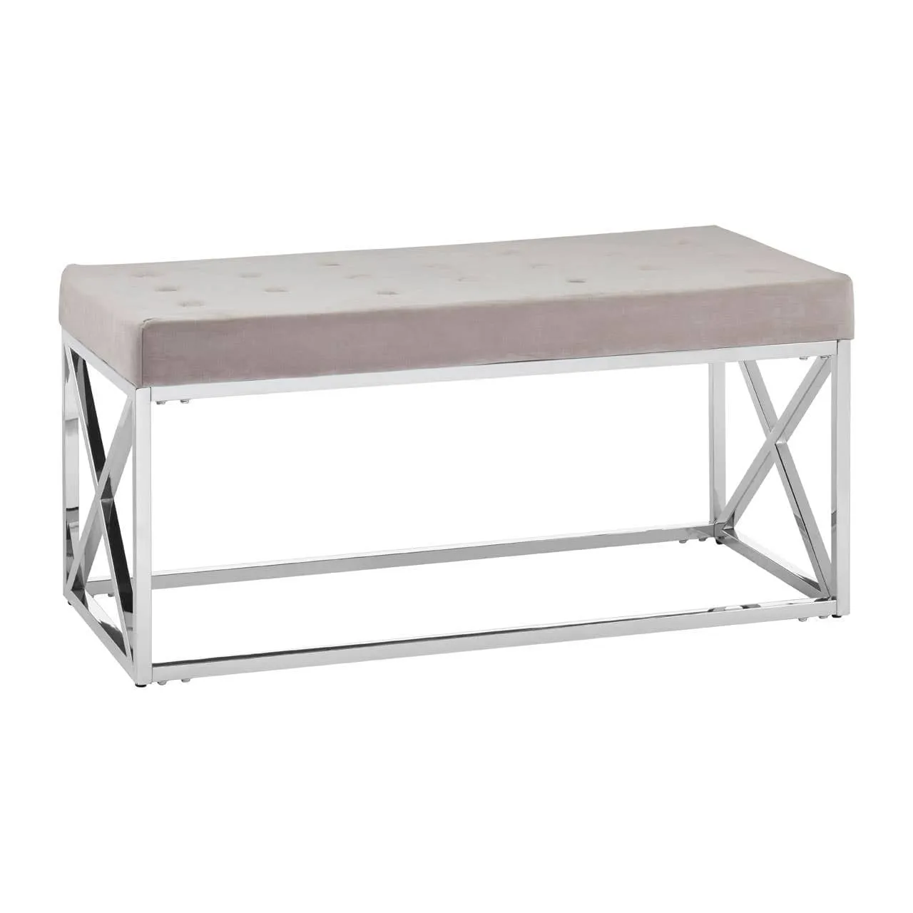 Allure Mink Tufted Bench