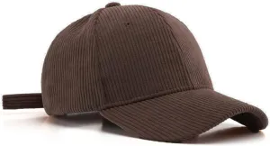 Anna-Kaci Corduroy Hat Casual Solid Classic Adjustable Strap Soft Baseball Cap Unisex