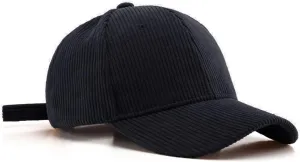 Anna-Kaci Corduroy Hat Casual Solid Classic Adjustable Strap Soft Baseball Cap Unisex
