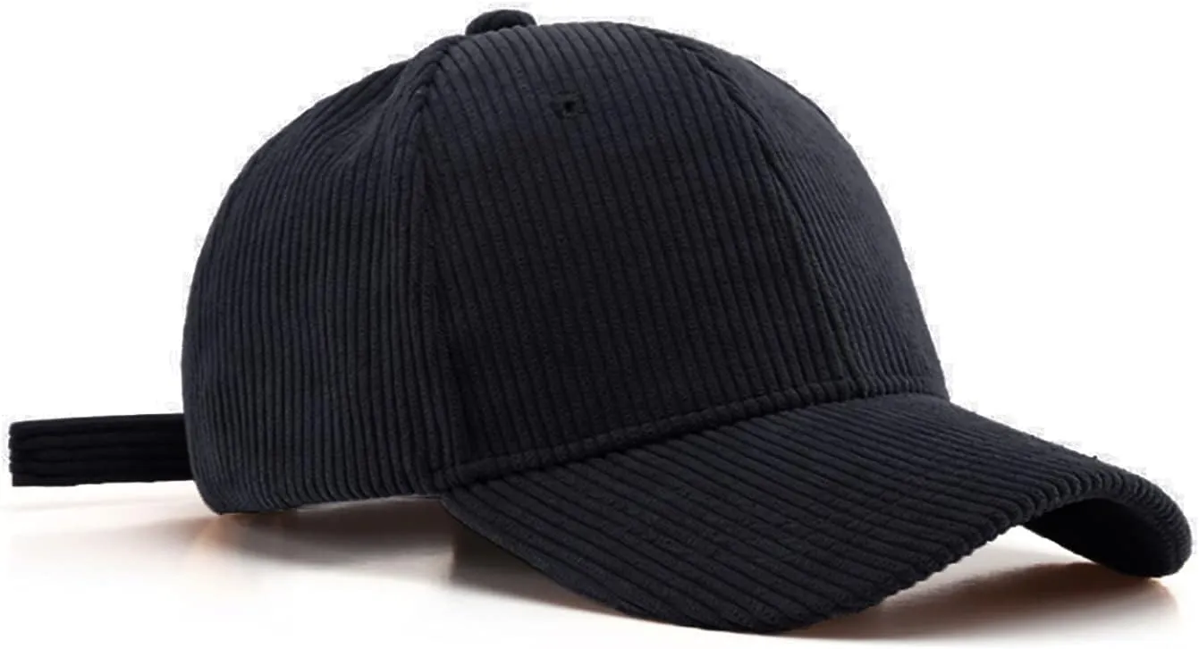 Anna-Kaci Corduroy Hat Casual Solid Classic Adjustable Strap Soft Baseball Cap Unisex