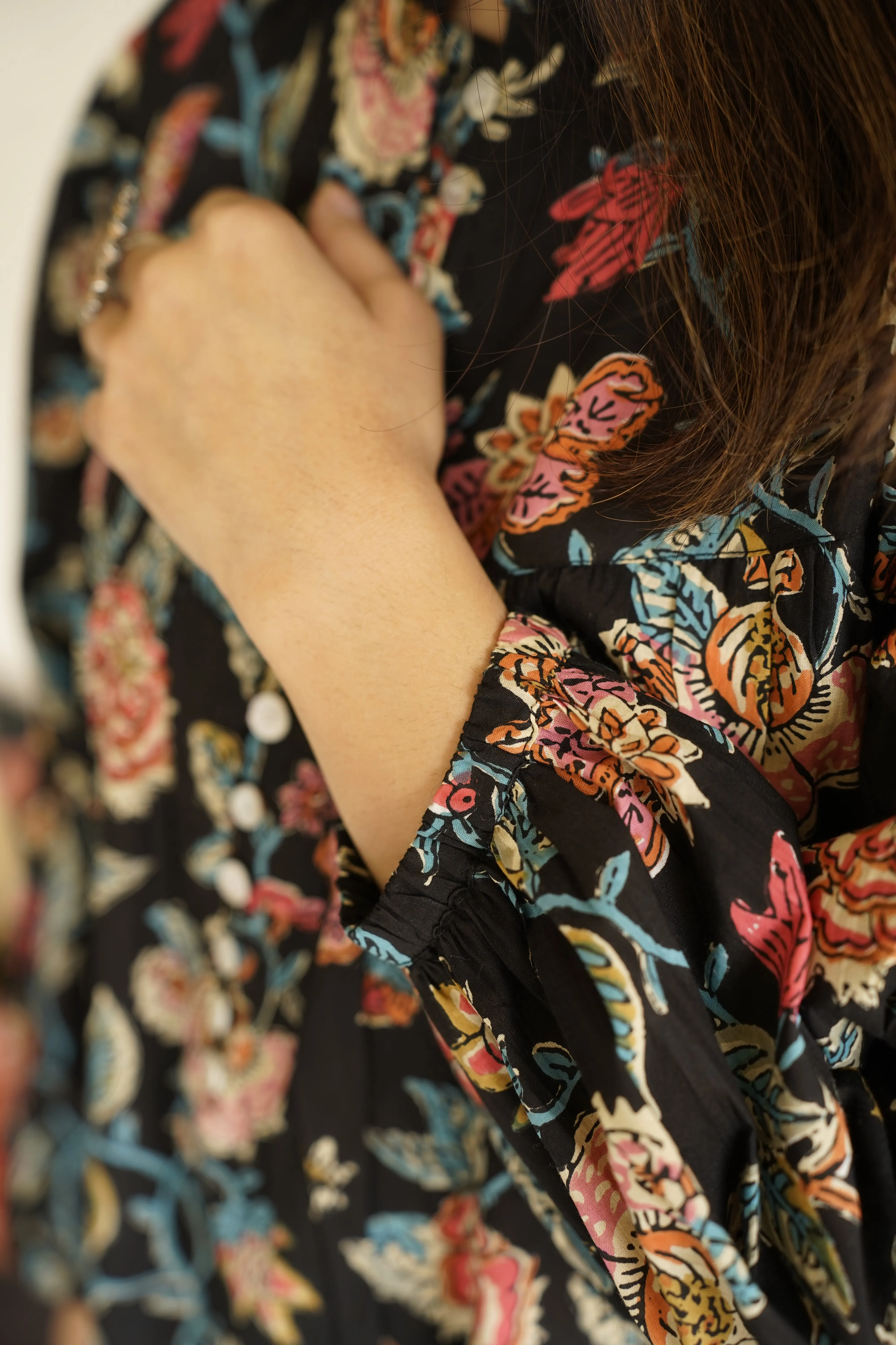 Button Front Blouse | Dusk Floral