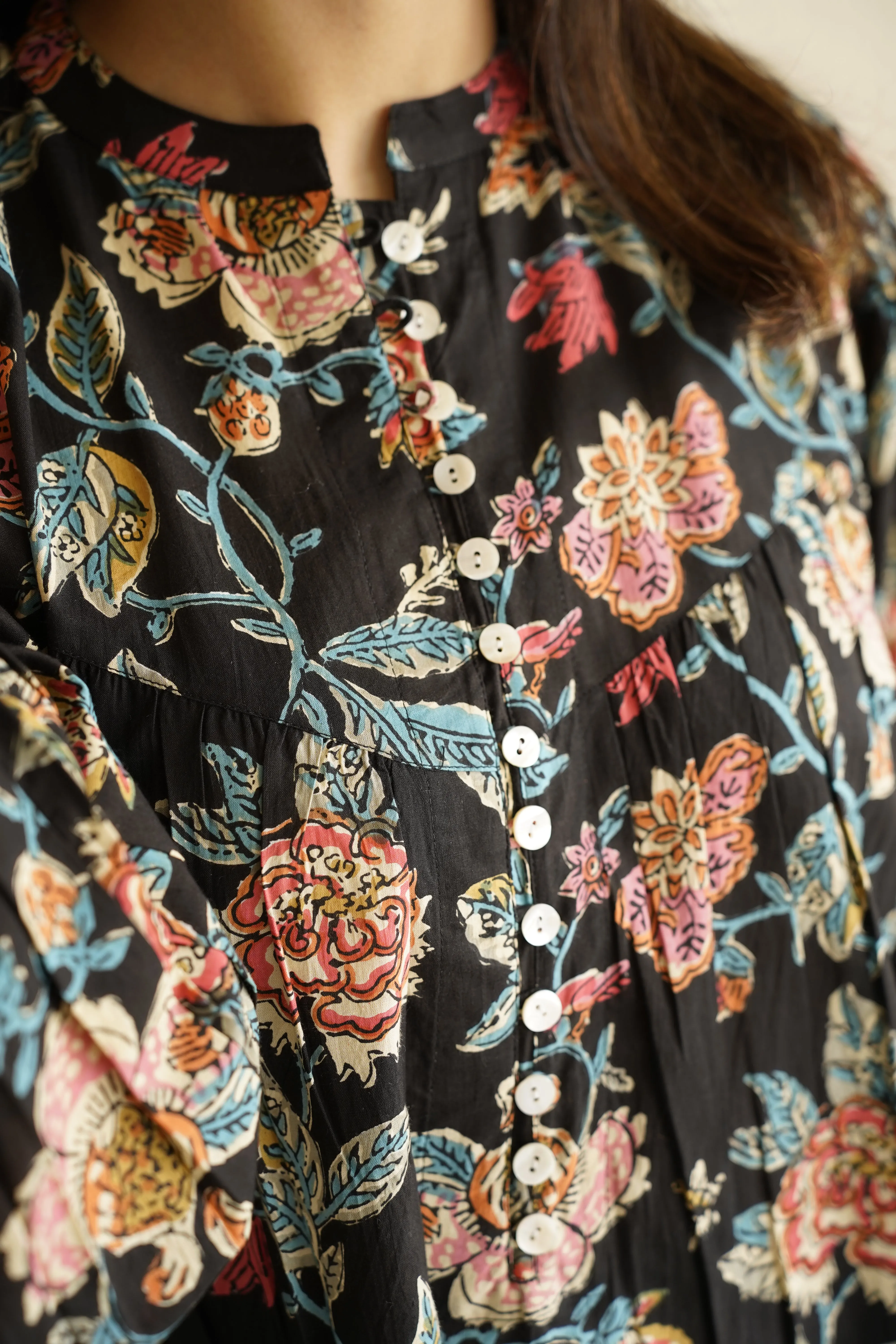 Button Front Blouse | Dusk Floral