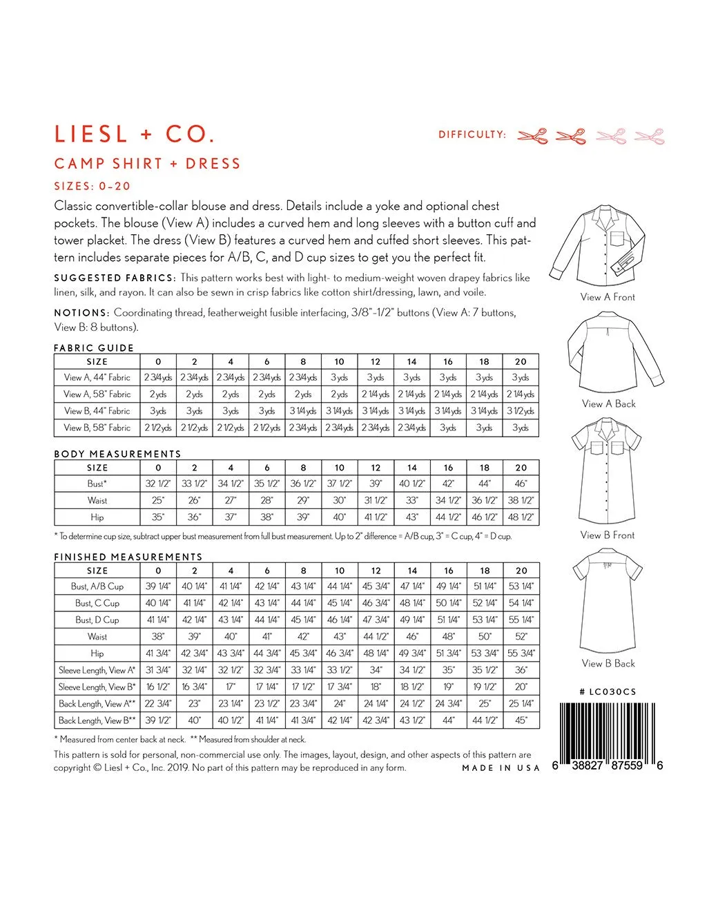 Camp Shirt & Dress from Liesl   Co