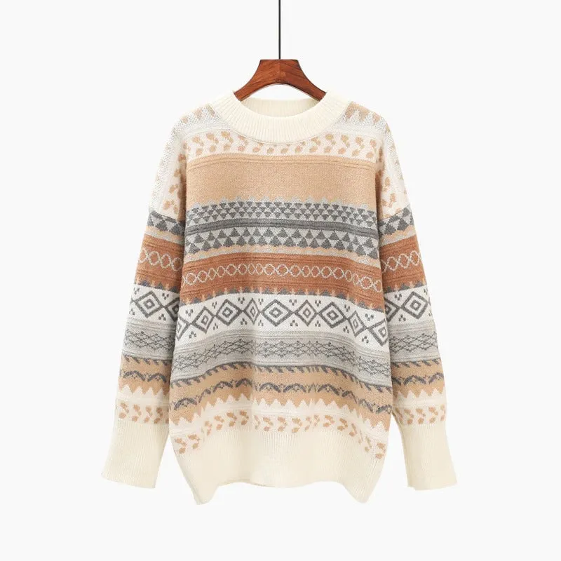 Fine-Knit O-Neck Casual Long Sleeve Sweaters