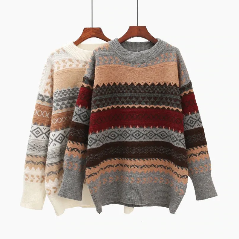 Fine-Knit O-Neck Casual Long Sleeve Sweaters