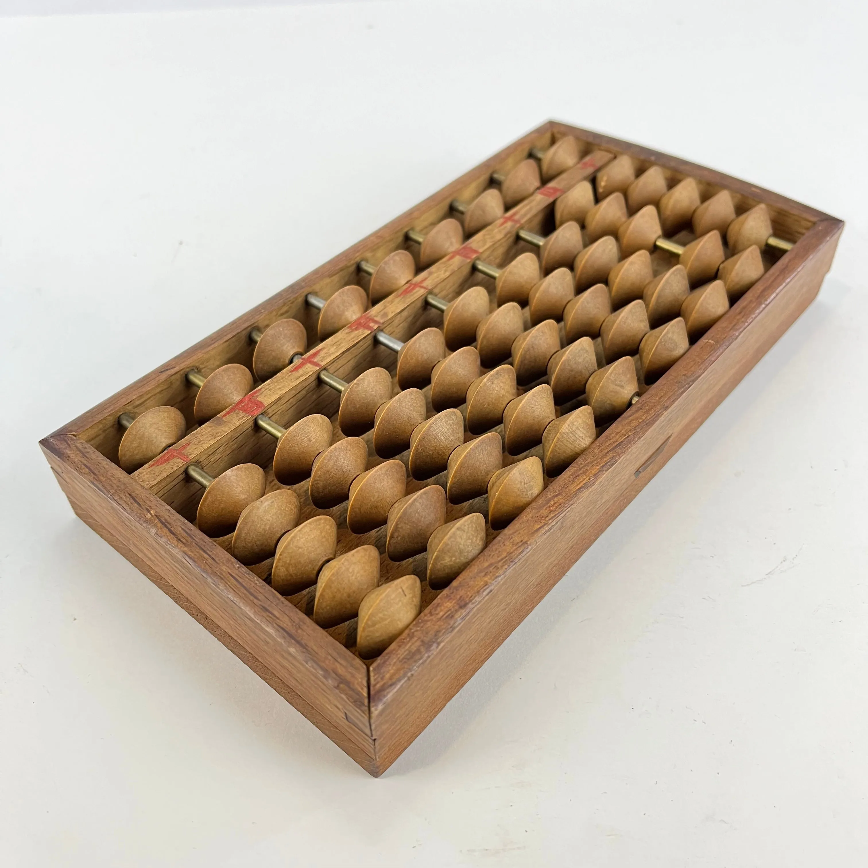 Japanese Abacus Short Wooden Soroban 54 Bead 8”W 8 Decimal places.