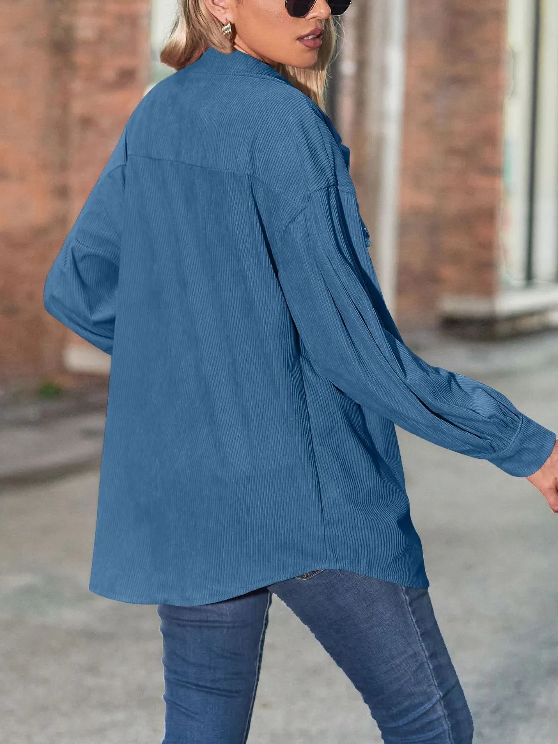 kesley Mandy Button Up Collared Neck Long Sleeve Shirt