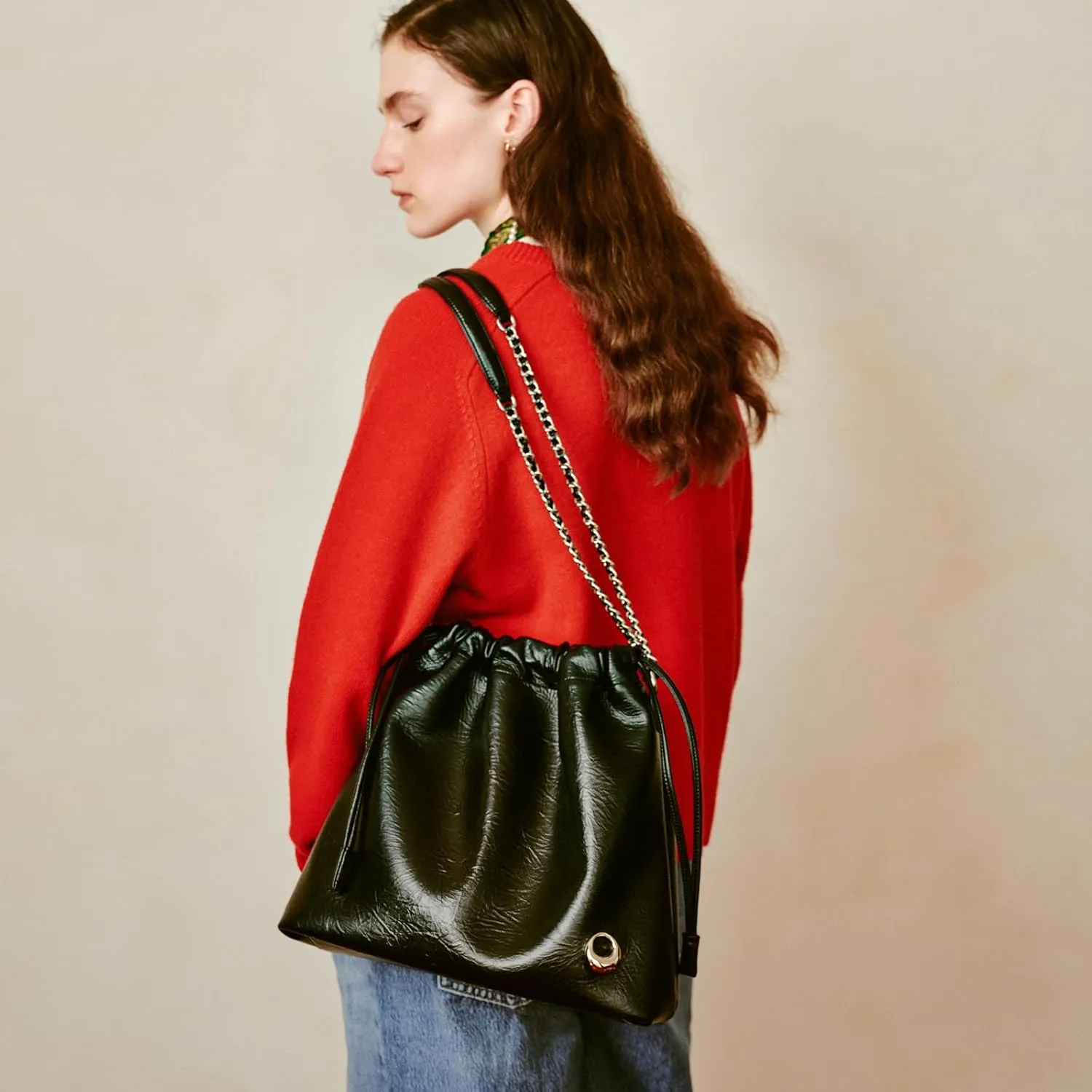 LA FESTIN Leather Large Shoulder Bag for Women, Cute Crossbody Purse & Handbag