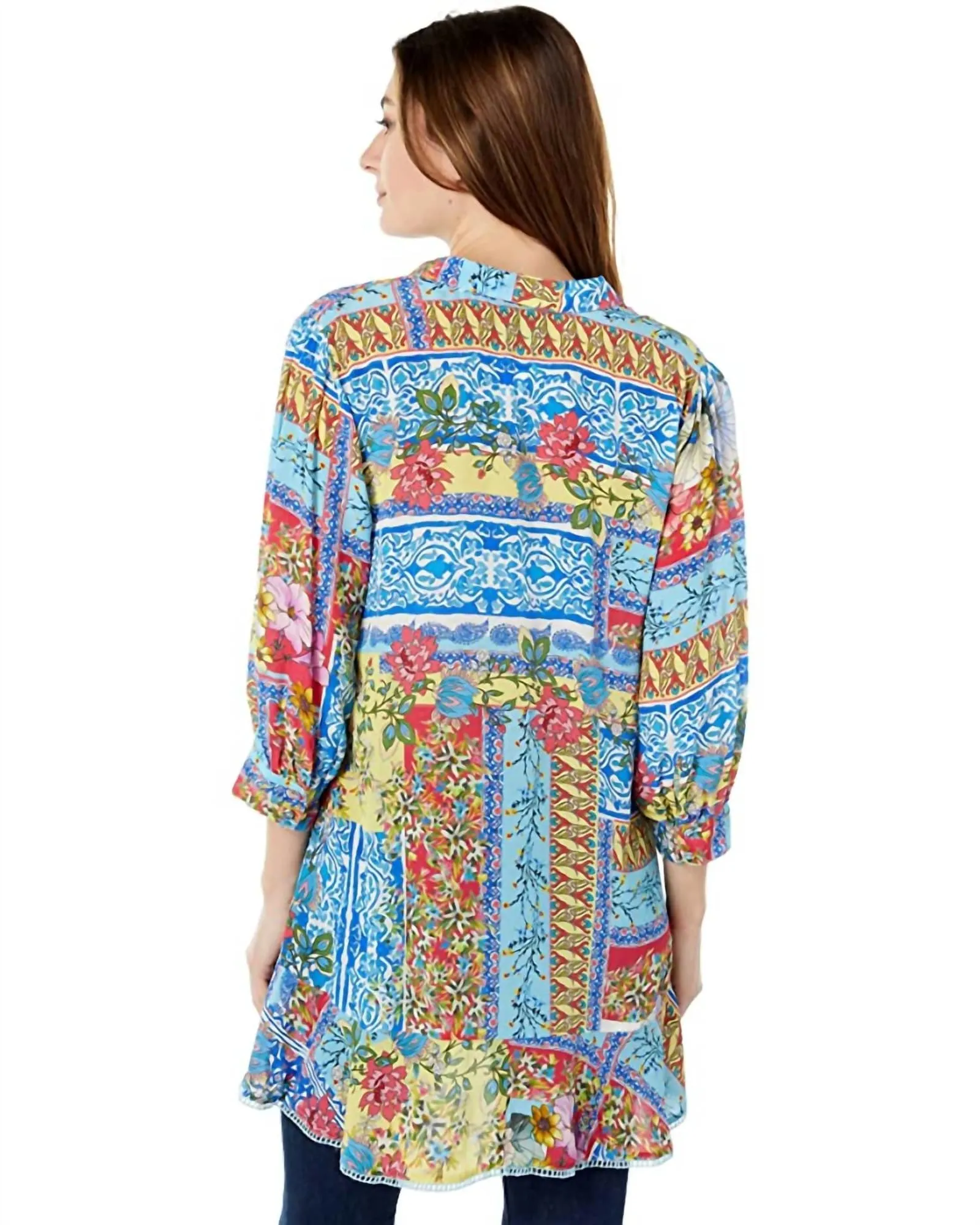 Midsummer Sednea Silk Printed Tunic in Multi | Multi