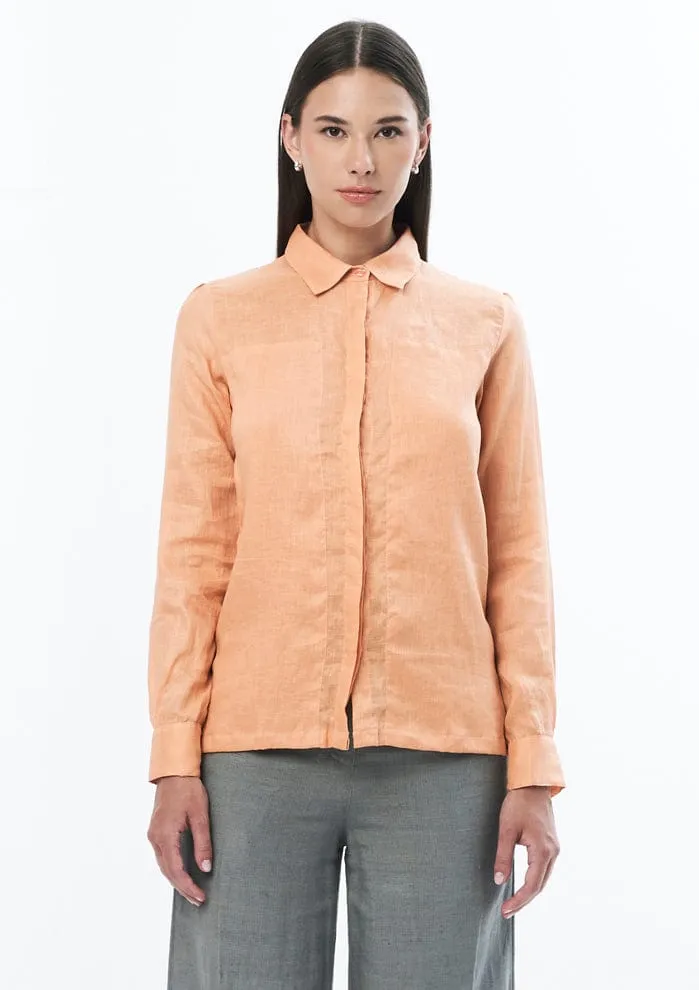MINIMAL BLOUSE IN CORAL