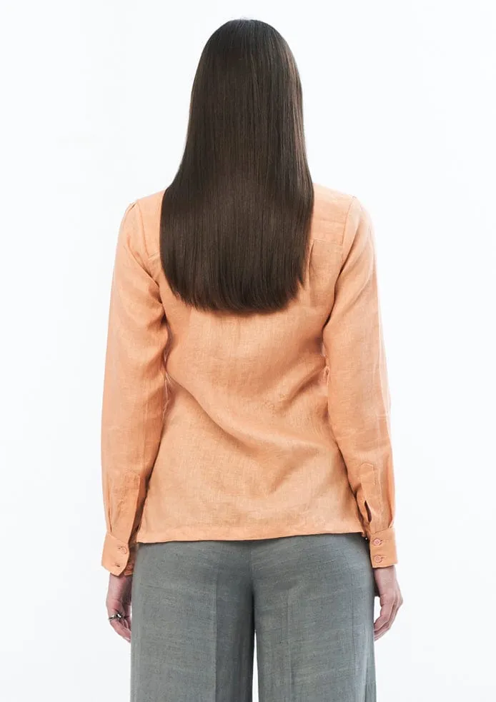 MINIMAL BLOUSE IN CORAL