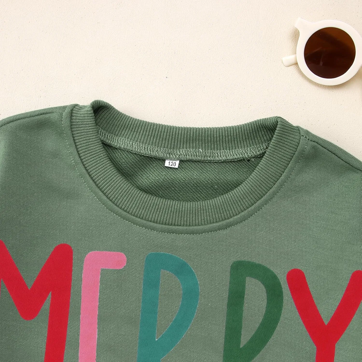 MODNTOGA Kids Boy Girl Merry and Bright Crewneck Sweatshirt Merry Christmas Sweatshirt Retro Xmas Long Sleeve Pullover Tops