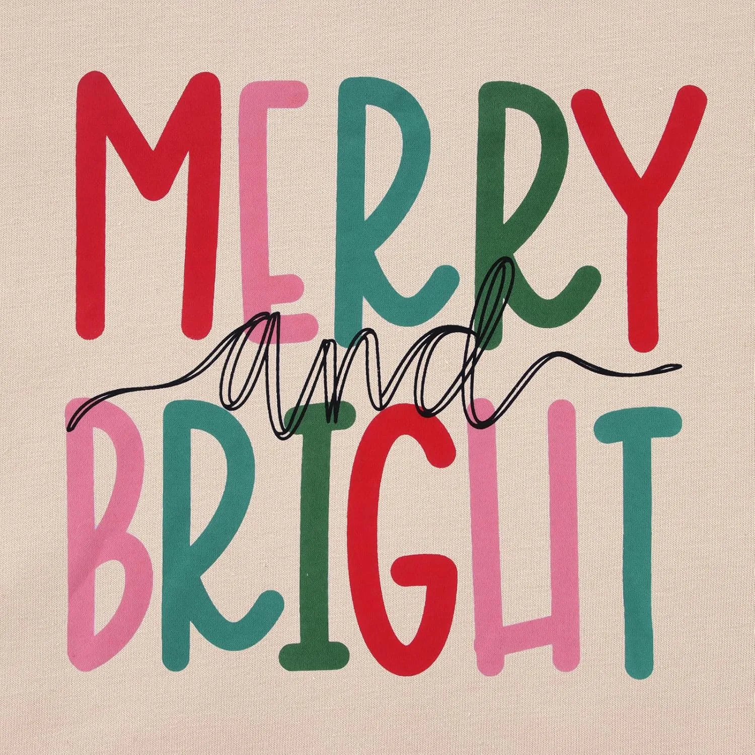 MODNTOGA Kids Boy Girl Merry and Bright Crewneck Sweatshirt Merry Christmas Sweatshirt Retro Xmas Long Sleeve Pullover Tops