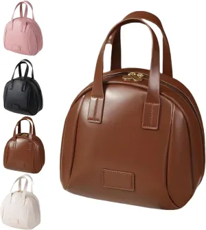 Multi-Layered Shell-Shaped Cosmetic Bag, Cosmetic Bag With Compartments, Shell Shaped Cosmetic Bag, Portable Large Capacity Pu Shell Waterproof Handbag Style Cosmetic Bag (Brown, （8.66*9.06*4.72）inch)