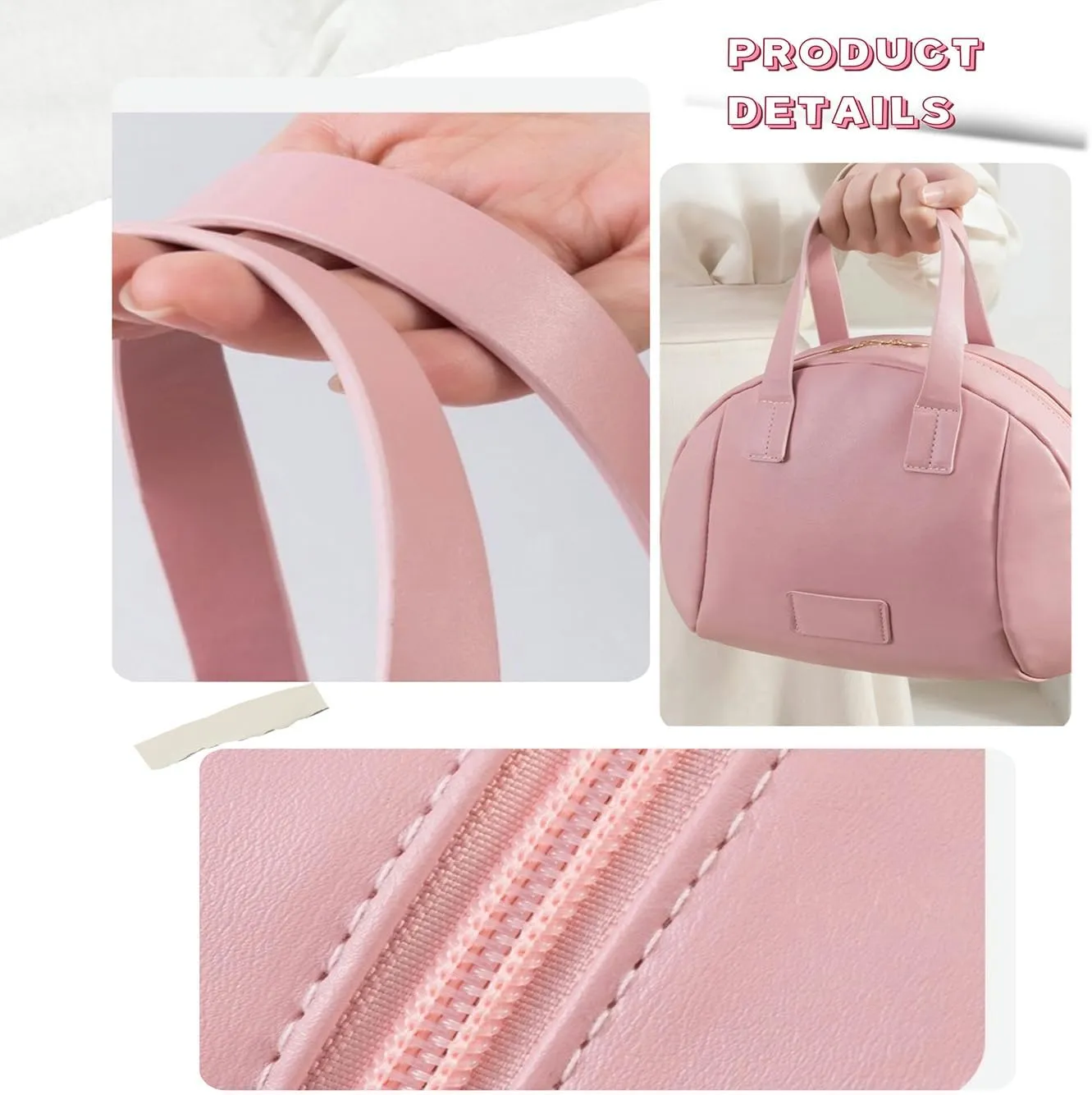 Multi-layered Shell-Shaped Cosmetic Bag, Large Capacity Portable Cosmetic Storage Bag, PU Waterproof Cosmetic Bag (brown)