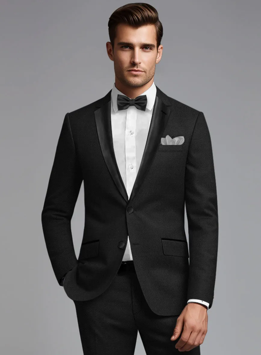 Napolean Stretch Black Wool Tuxedo Jacket