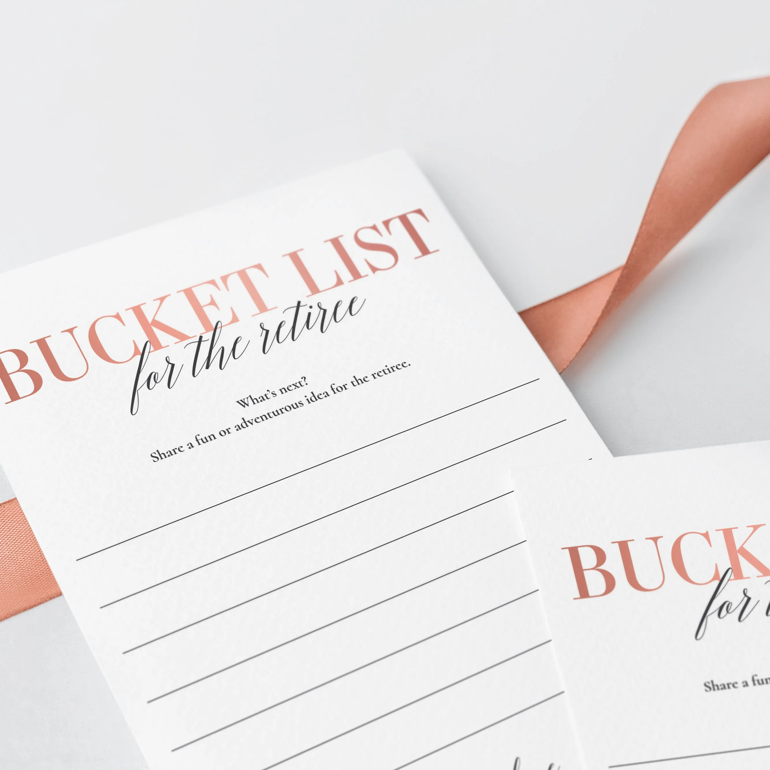 Retirement Bucket List Cards for Her Printable