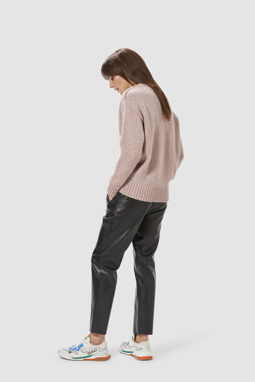 Rich&Royal PULLOVER MIT V-AUSSCHNITT UND LUREX rosé