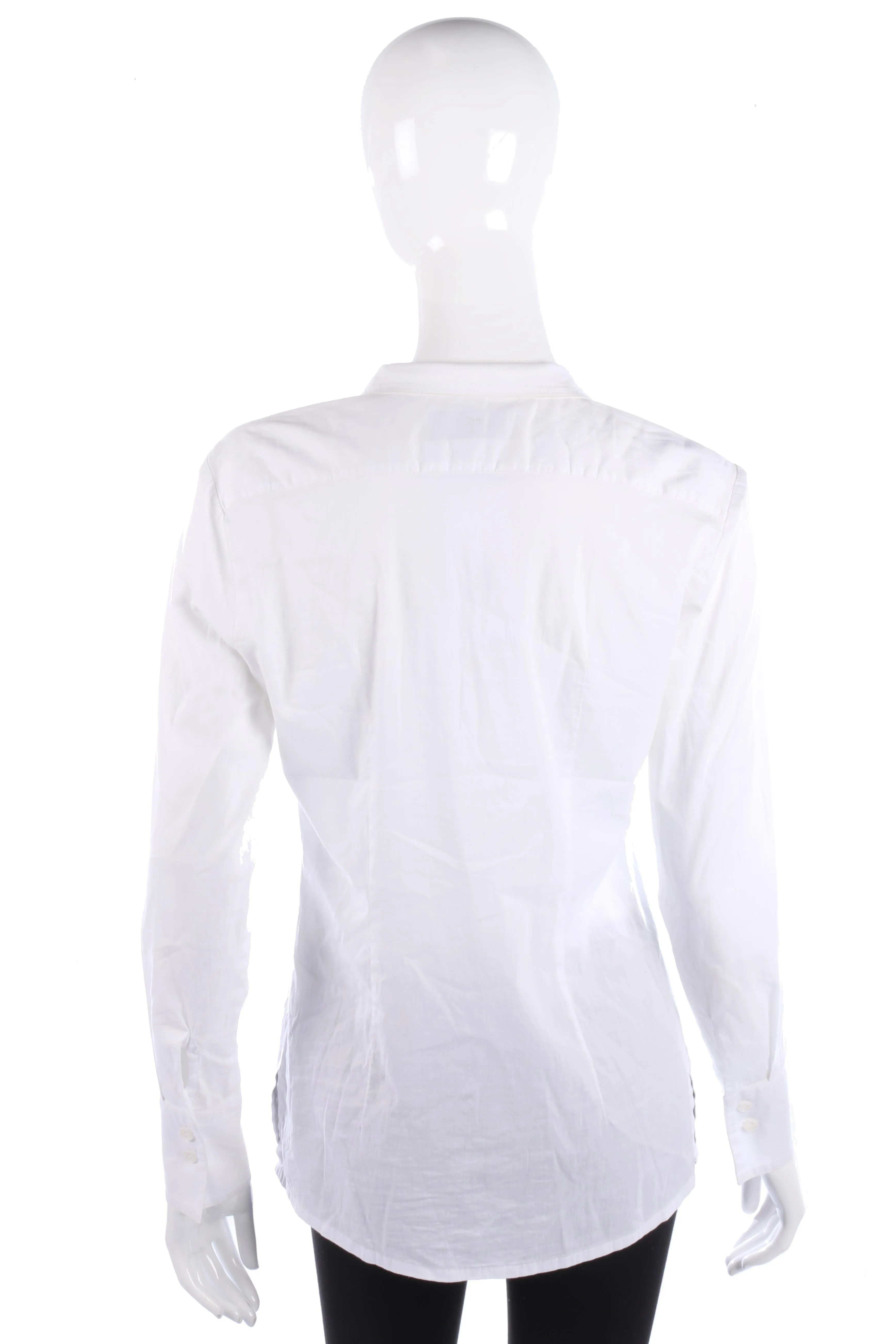 Schneiders white cotton blouse with ruffle details size M