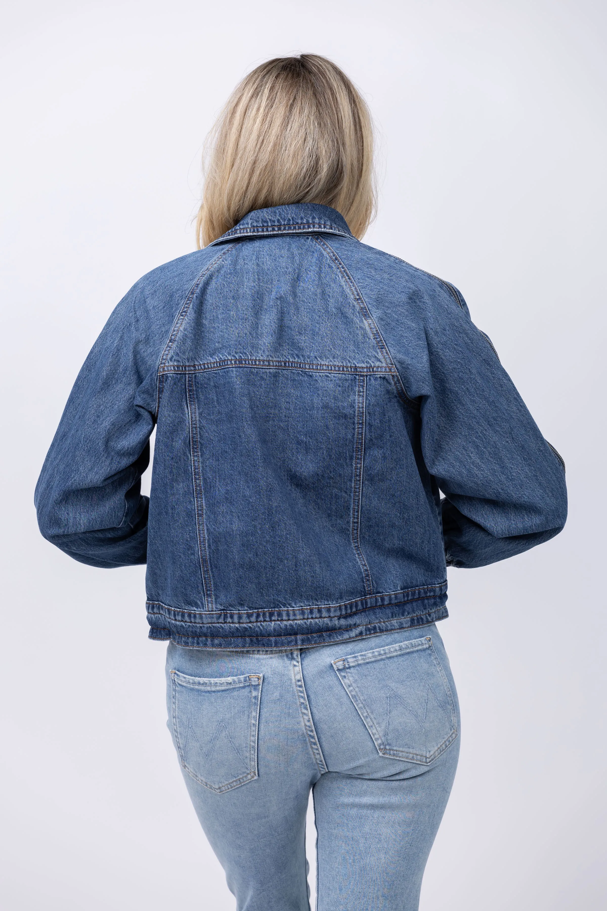 Simkhai Amie Zip Jacket in Cornado Blue