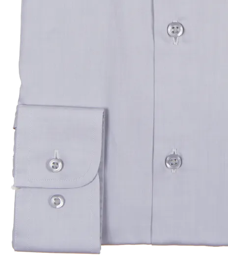 Solid Glacier Grey Slim Fit Cotton Shirt