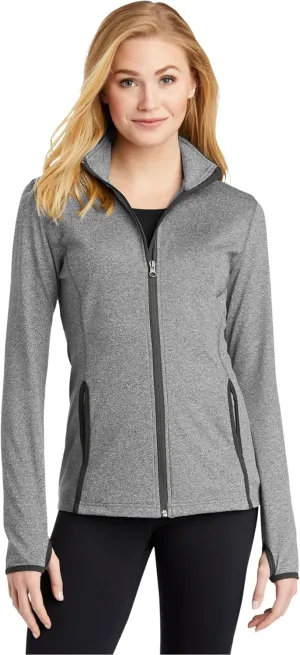 SPORT-TEK Women's Sport-Wick Stretch Contrast Full-Zip Jacket LST853