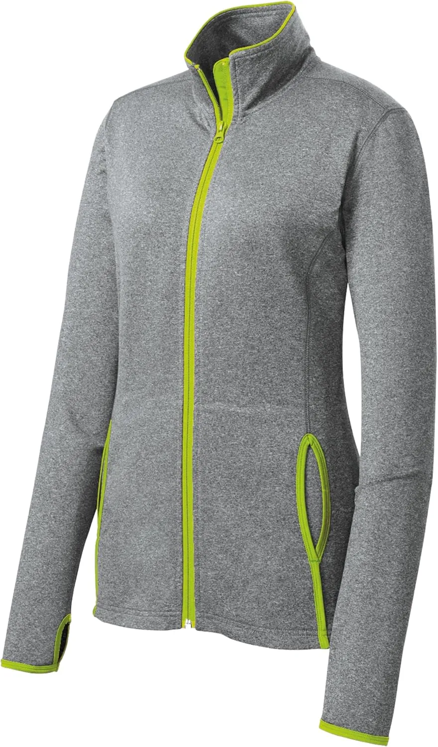SPORT-TEK Women's Sport-Wick Stretch Contrast Full-Zip Jacket LST853