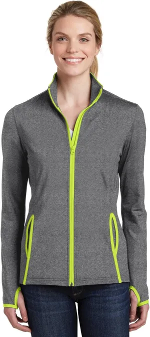 SPORT-TEK Women's Sport-Wick Stretch Contrast Full-Zip Jacket LST853