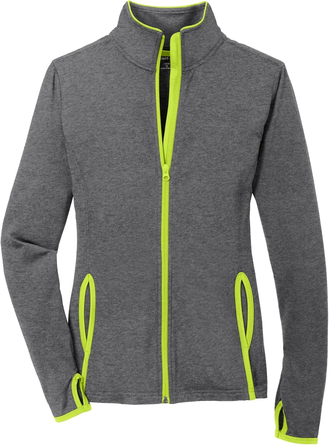 SPORT-TEK Women's Sport-Wick Stretch Contrast Full-Zip Jacket LST853