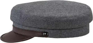 Sterkowski Maciejowka Model 4 Wool Fiddler Cap | Warm Breathable Greek Style Cap with Leather Visor