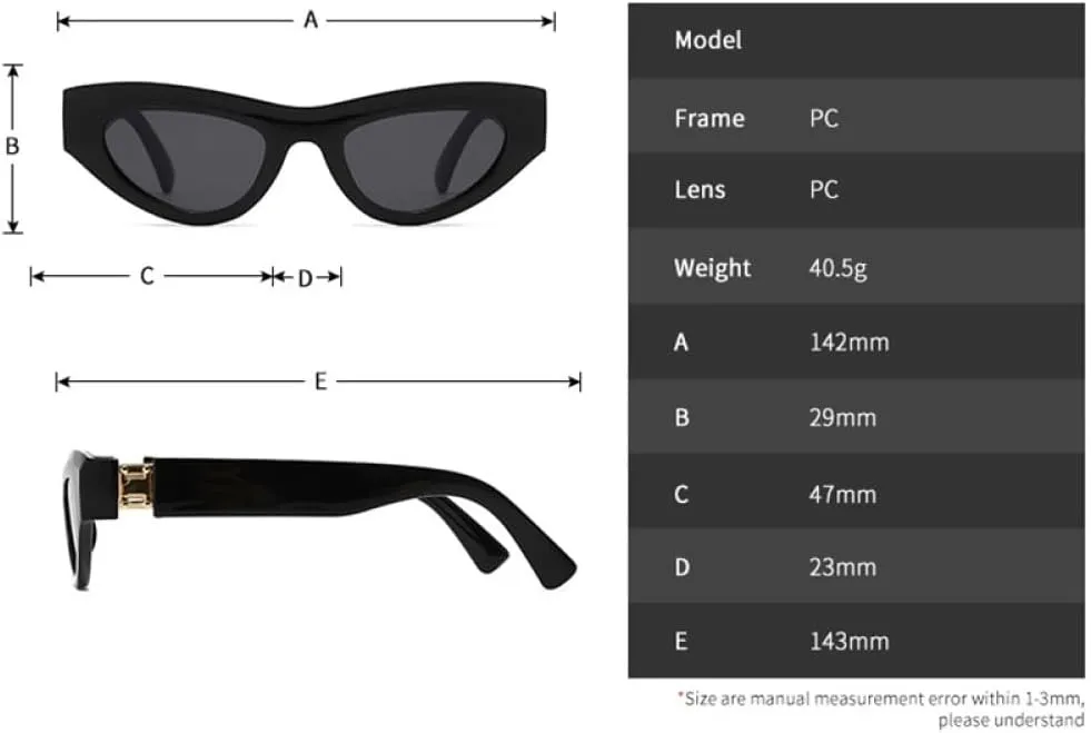 Sunglasses Woman Vintage Style Cat Eye Sun Glasses For Women UV400 Protection Eyewear