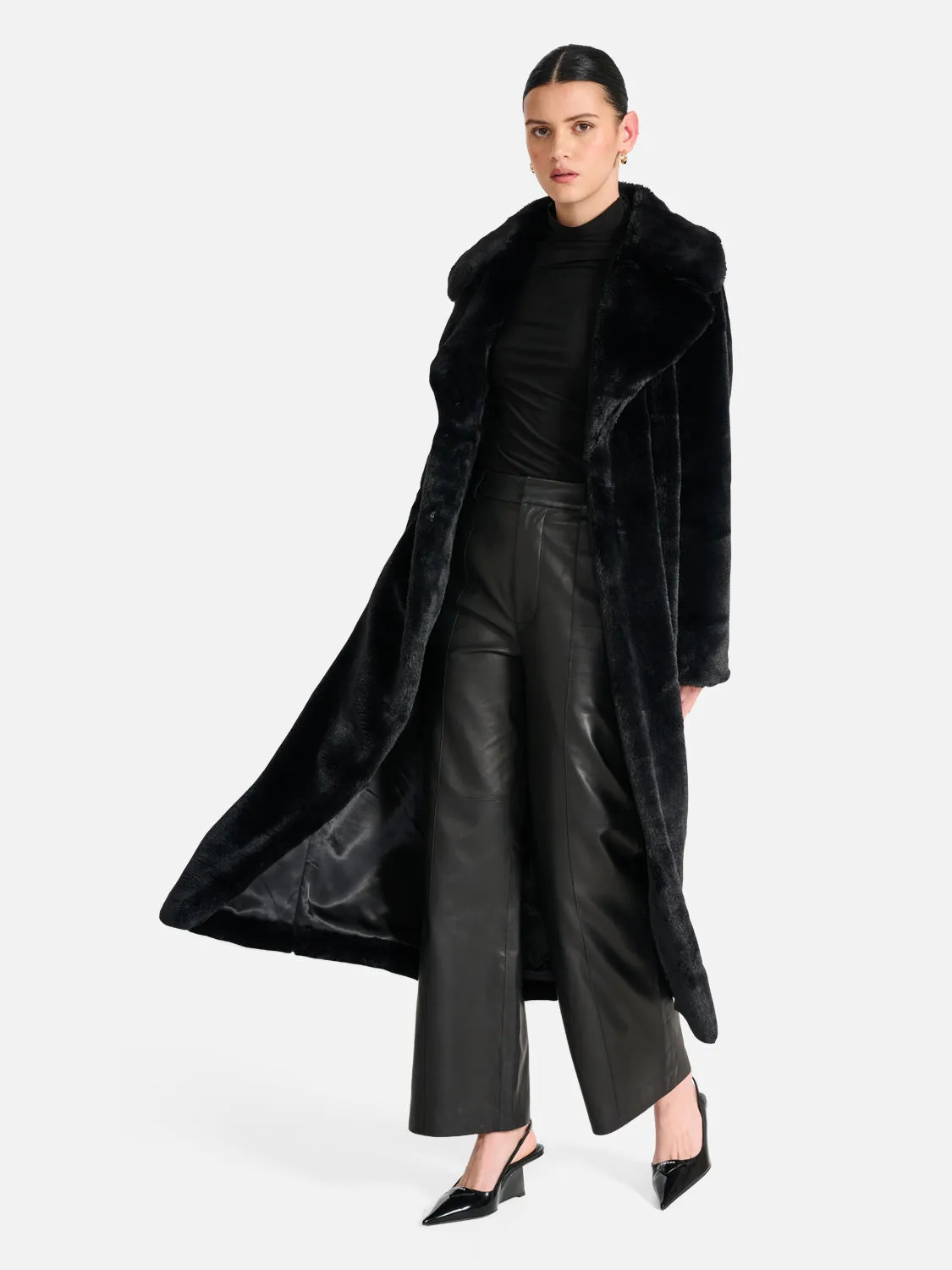 Tahnee Longline Faux Fur Jacket
