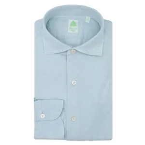 Tokyo slim fit sports shirt in dark grey cotton poplin