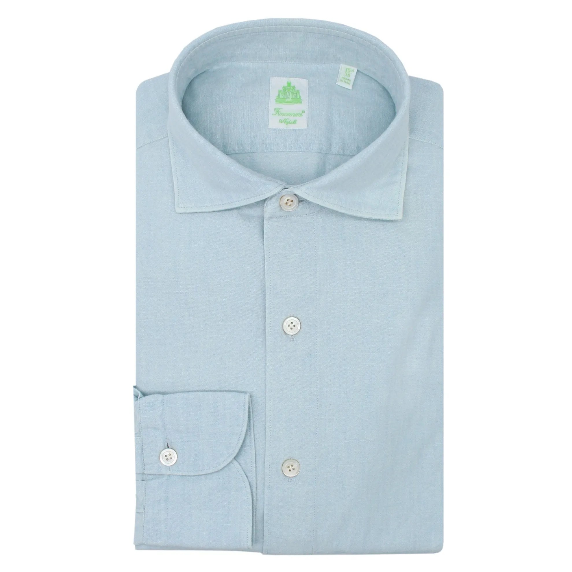 Tokyo slim fit sports shirt in dark grey cotton poplin
