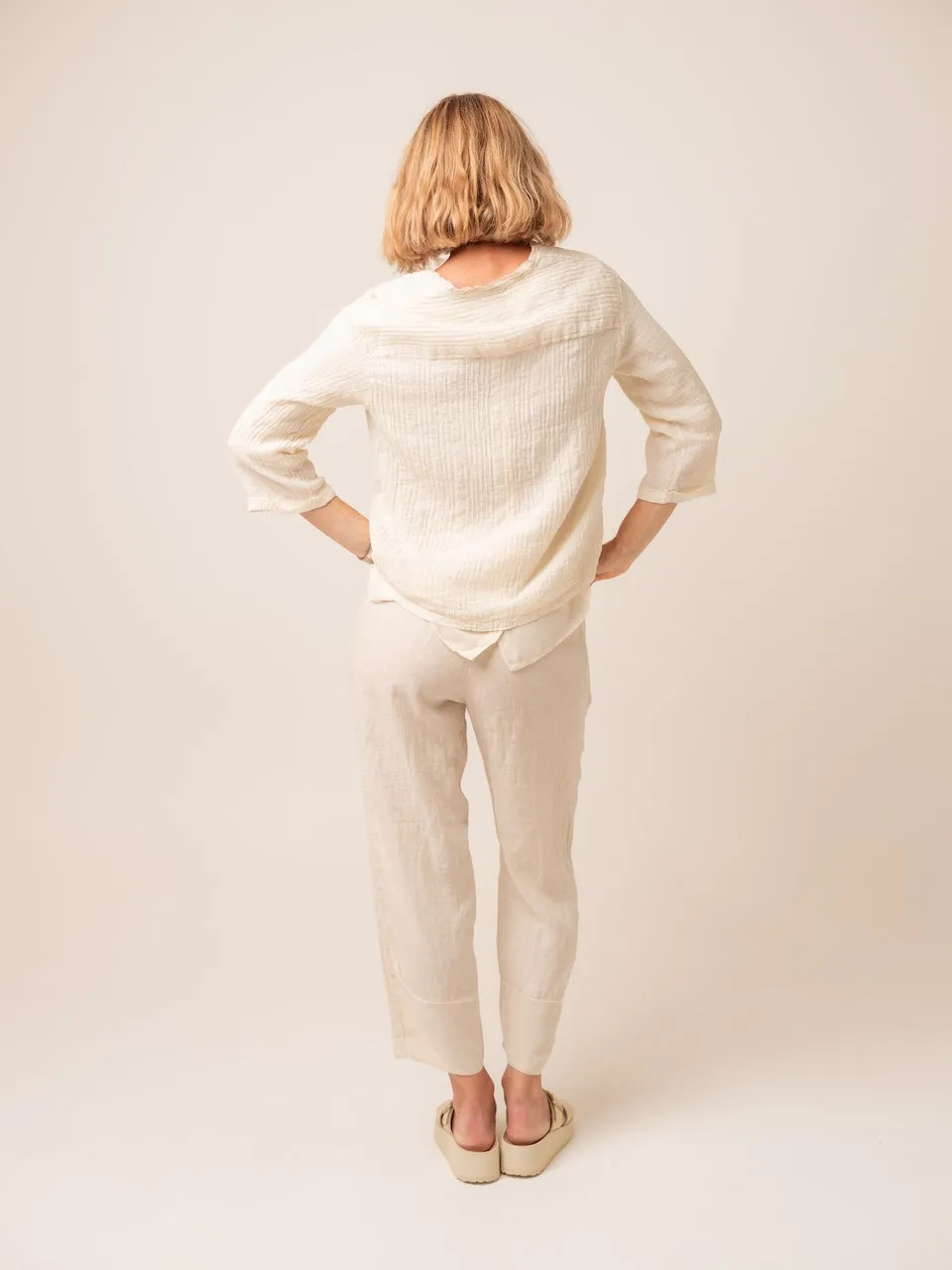 Transit Par Such Textural Light Jacket in Ivory