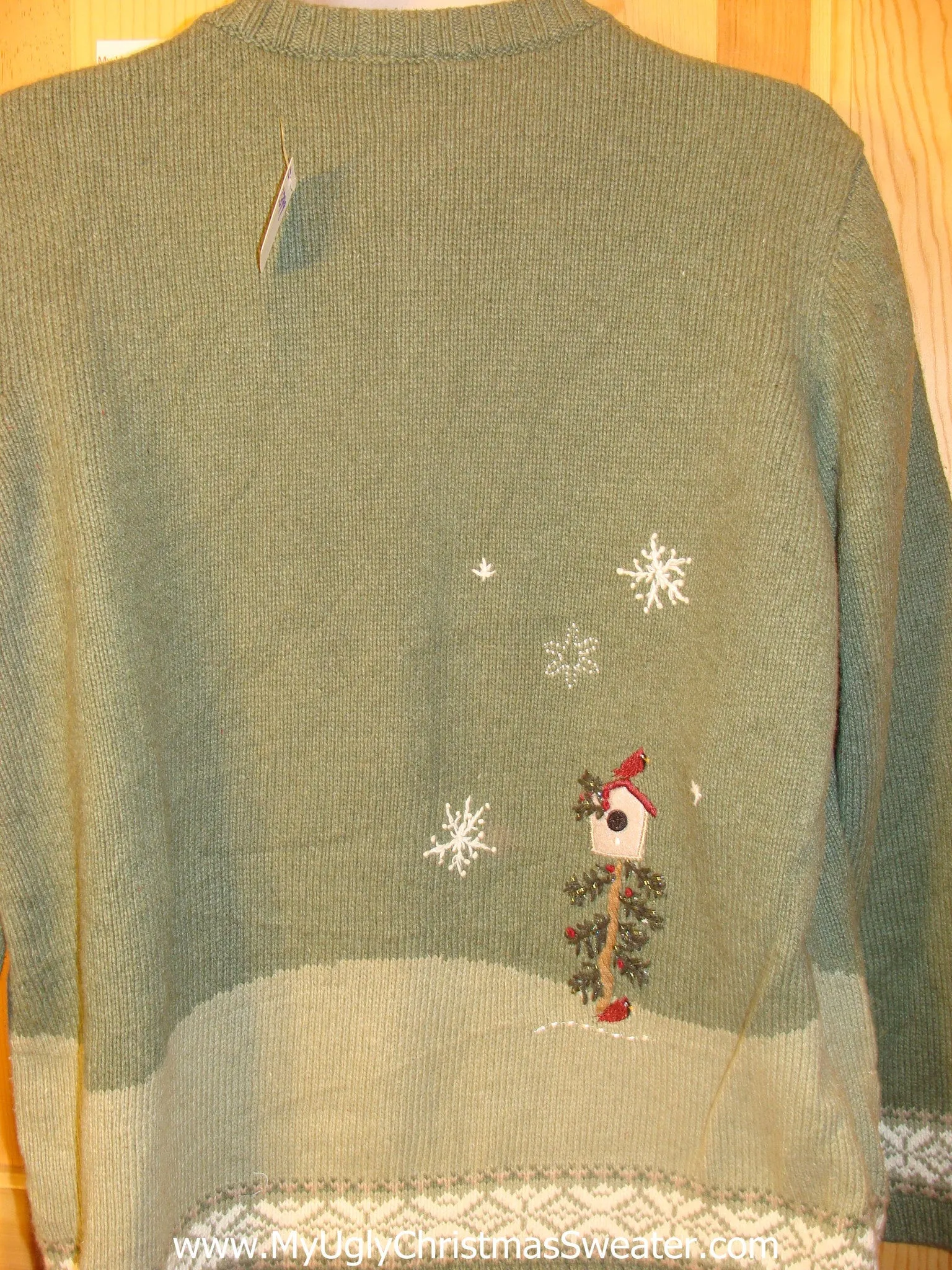 Ugly Green 2sided Christmas Sweater Winter Snowmen
