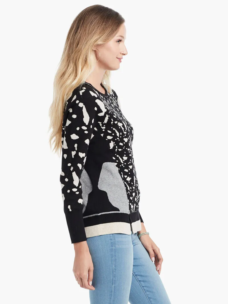 Whimsy Sweater in Black Multi