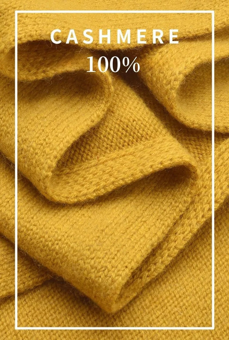 Women's 100% Cashmere Pashmina Scarf Shawls Wraps for Evening Travel Office Wedding Gifts Soft Warm Blanket Bright Winter