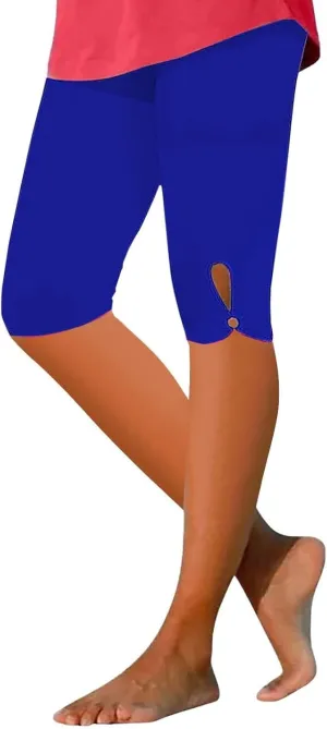 Womens Capris for Summer Dressy Casual Cropped High Waist Yoga Pants Comfy Stretchy Leggings Workout Compression