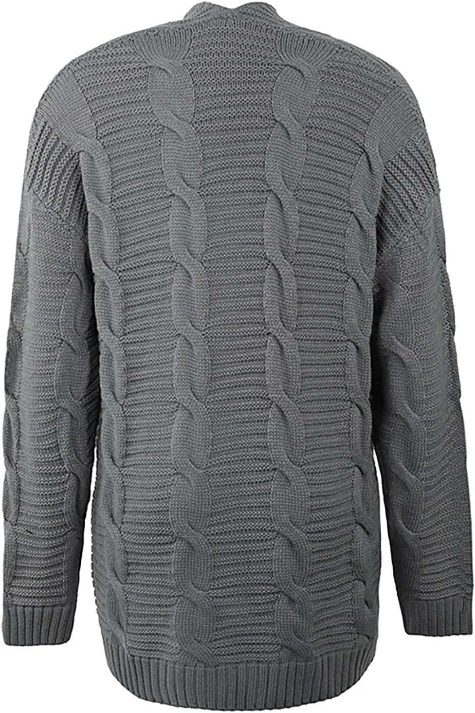 Womens Long Cardigan Chunky Sweater Lightweight Open Front Cardigan Jackets Baggy Cable Knit Sweaters Coat w/Pockets