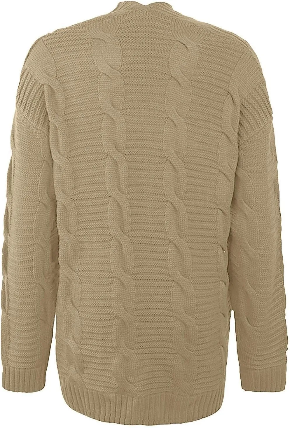 Womens Long Cardigan Chunky Sweater Lightweight Open Front Cardigan Jackets Baggy Cable Knit Sweaters Coat w/Pockets