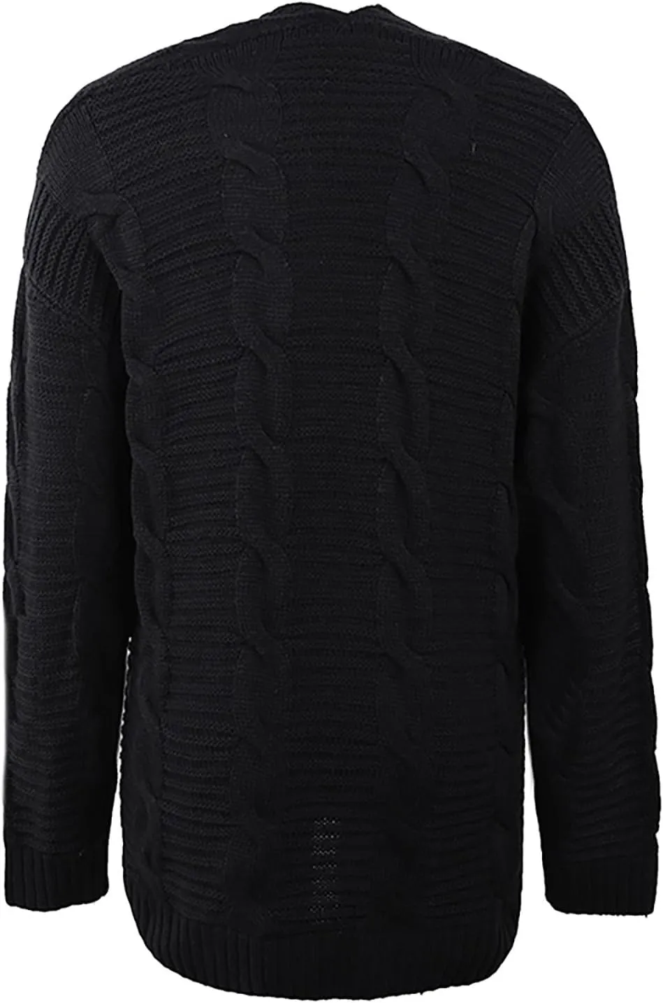 Womens Long Cardigan Chunky Sweater Lightweight Open Front Cardigan Jackets Baggy Cable Knit Sweaters Coat w/Pockets